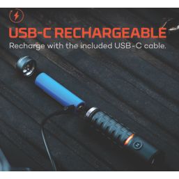 Nebo Torchy 2K Rechargeable LED Flashlight Grey 2000lm