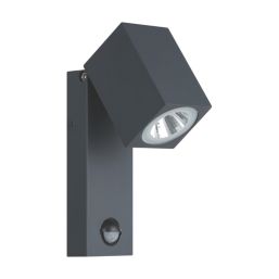 Eglo Sakeda Outdoor LED Wall Light With PIR Sensor Anthracite 5W 600lm