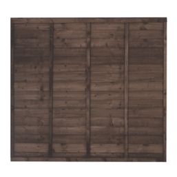 Forest TP Super Lap  Fence Panels Dark Brown 6' x 5' 6" Pack of 4