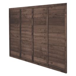 Forest TP Super Lap  Fence Panels Dark Brown 6' x 5' 6" Pack of 4