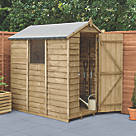 Forest  4' x 6' (Nominal) Apex Overlap Timber Shed with Base & Assembly