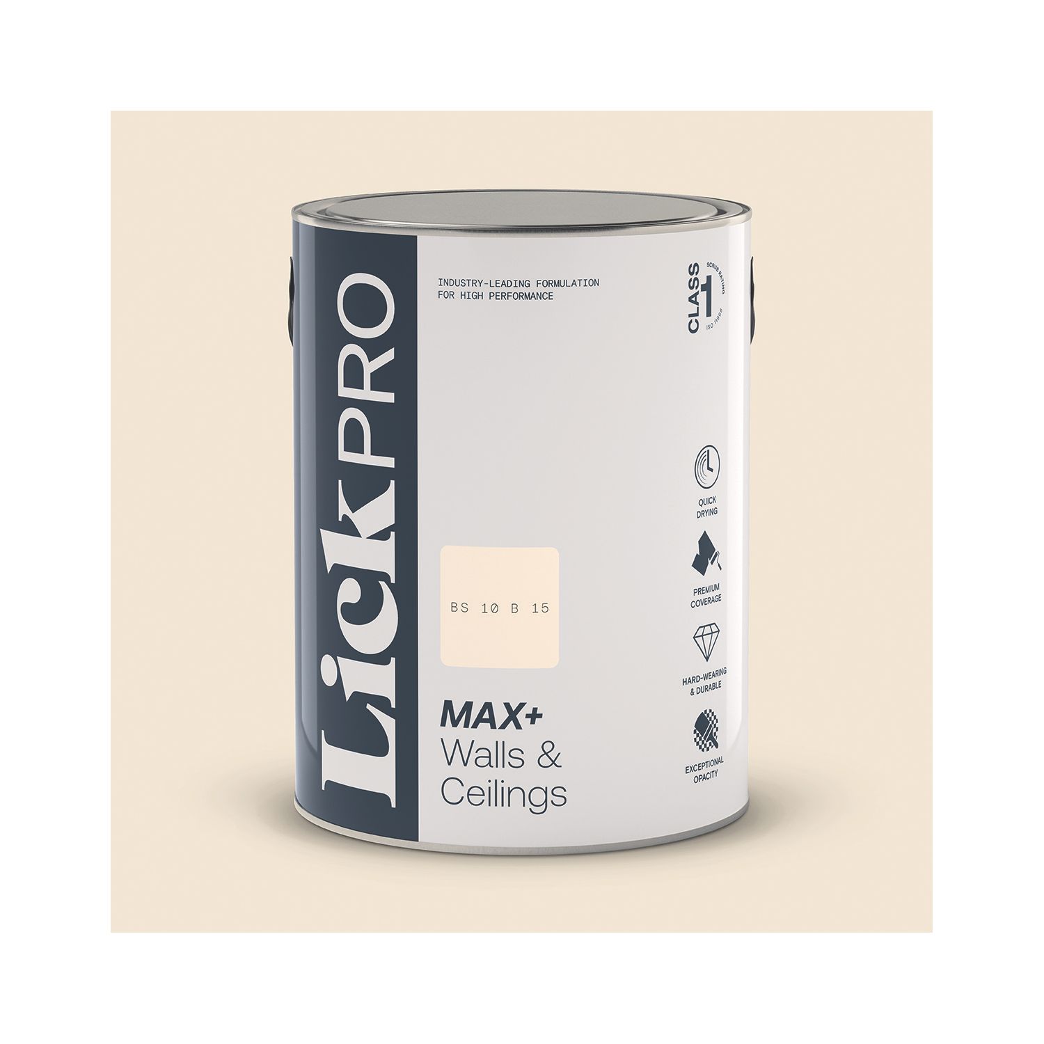 LickPro Max+ 5Ltr White BS 10 B 15 Matt Emulsion Paint (454JY)