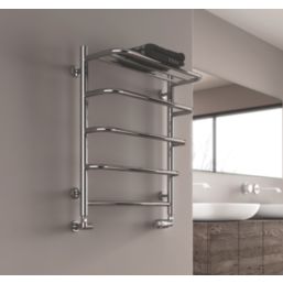 Reina 630mm x 530mm 861BTU Stainless Steel Curved Designer Towel Radiator