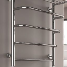 Reina 630mm x 530mm 861BTU Stainless Steel Curved Designer Towel Radiator
