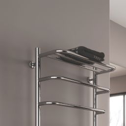 Reina 630mm x 530mm 861BTU Stainless Steel Curved Designer Towel Radiator