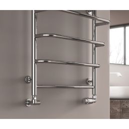 Reina 630mm x 530mm 861BTU Stainless Steel Curved Designer Towel Radiator