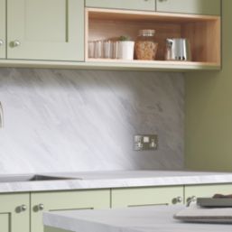 Wilsonart Options Plus Sirocco Matt Grey Marble Effect Laminate Breakfast Bar 4100mm x 900mm x 38mm