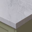 Wilsonart Options Plus Sirocco Matt Grey Marble Effect Laminate Breakfast Bar 4100mm x 900mm x 38mm