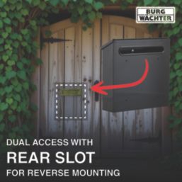 Burg-Wachter Contemporary Post Box Black Metallic
