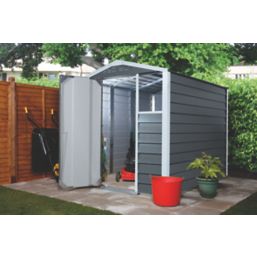 Trimetals Titan 660 6' x 6' (Nominal) Apex Metal Shed Anthracite/Goosewing Grey