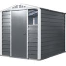 Trimetals Titan 660 6' x 6' (Nominal) Apex Metal Shed Anthracite/Goosewing Grey