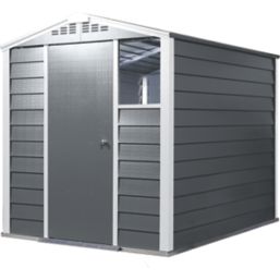Trimetals Titan 660 6' x 6' (Nominal) Apex Metal Shed Anthracite/Goosewing Grey