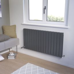 Ximax Oceanus 600mm x 1195mm 3901BTU Anthracite Horizontal Designer Radiator