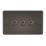 Knightsbridge  10AX 3-Gang 2-Way Light Switch  Gunmetal