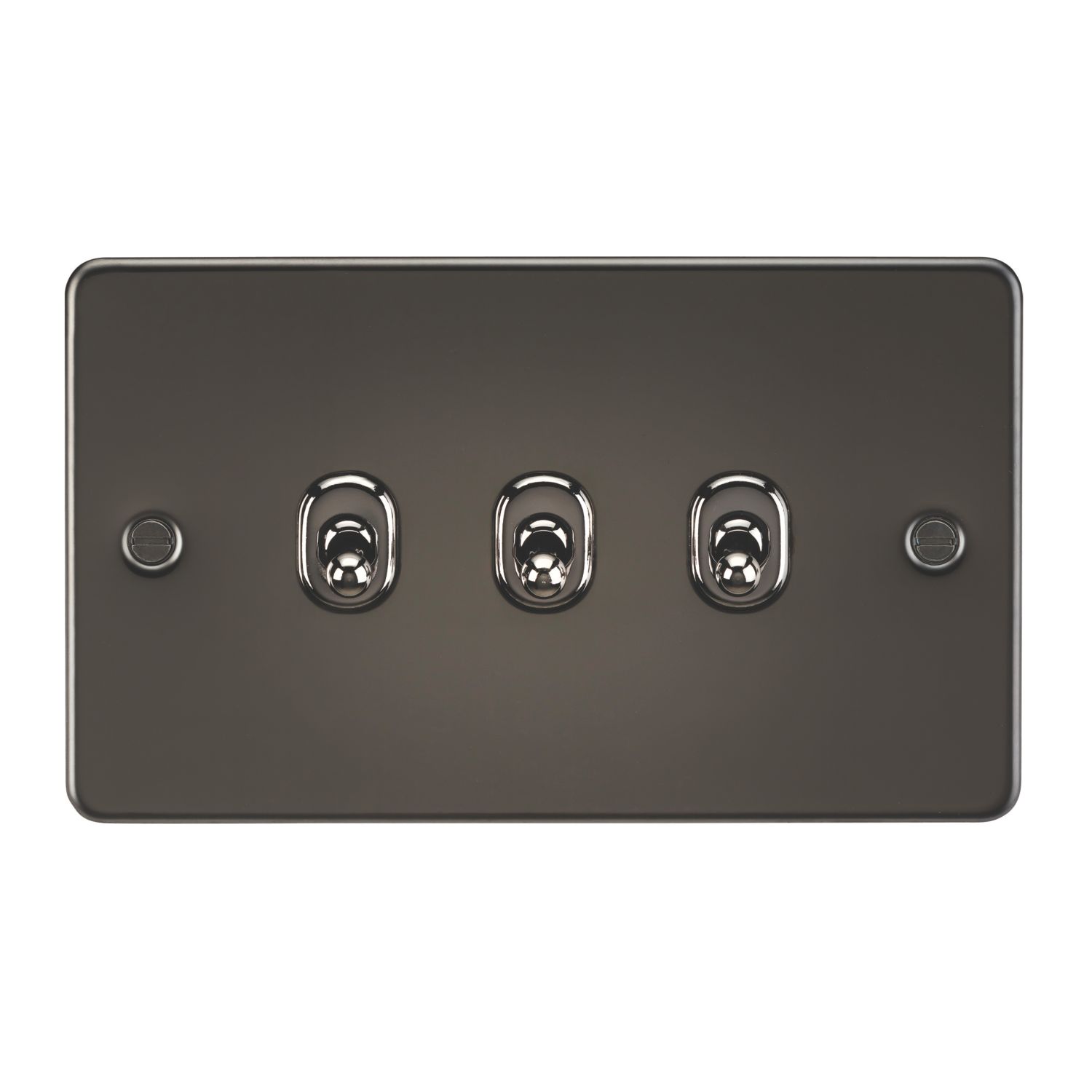 Knightsbridge 10AX 3-Gang 2-Way Light Switch Gunmetal (454TY)