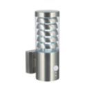 Saxby Tango Outdoor Wall Light With PIR Sensor Brushed Stainless Steel