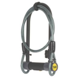 Yale Hardened Alloy Steel U Bike Lock & Security Cable 1200mm x 10mm
