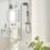 Grohe Vitalio Comfort 250 HP Rear-Fed Exposed Matt Black Thermostatic Shower System