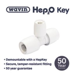 Hep2O  Plastic Push-Fit Reducing Tee 15mm x 15mm x 10mm