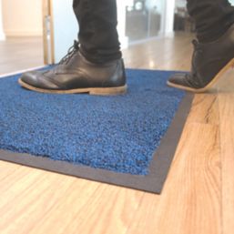 COBA COBAWash Entrance Mat Black/Blue 1.2m x 0.85m x 9mm