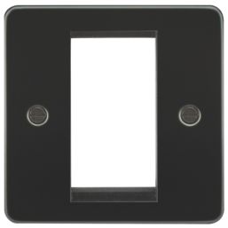 Knightsbridge  1-Module Modular Faceplate Gunmetal