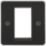 Knightsbridge  1-Module Modular Faceplate Gunmetal