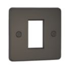 Knightsbridge  1-Module Modular Faceplate Gunmetal