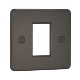 Knightsbridge  1-Module Modular Faceplate Gunmetal