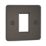 Knightsbridge  1-Module Modular Faceplate Gunmetal