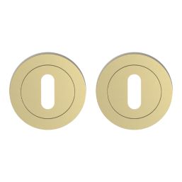 Cooke & Lewis Lormel Standard Escutcheon (Pair) Satin Brass 50mm