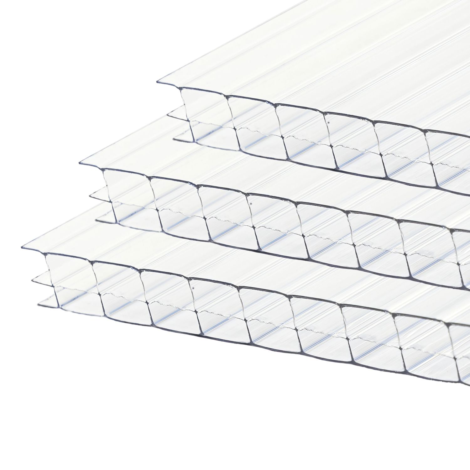 Radmat Building Materials Triplewall Polycarbonate Sheet Clear 1000mm x 16mm x 4000mm 3 Pack (455CY)