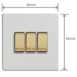 Varilight  10A 3-Gang 2-Way Light Switch  Paintable