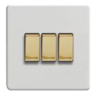 Varilight  10A 3-Gang 2-Way Light Switch  Paintable