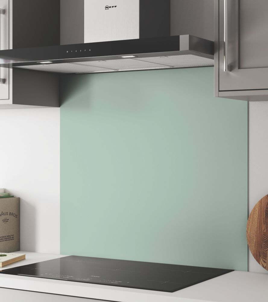 Wilsonart  Terra Grey / Seabreeze Green Wide Hob Splashback 900mm x 800mm x 4mm