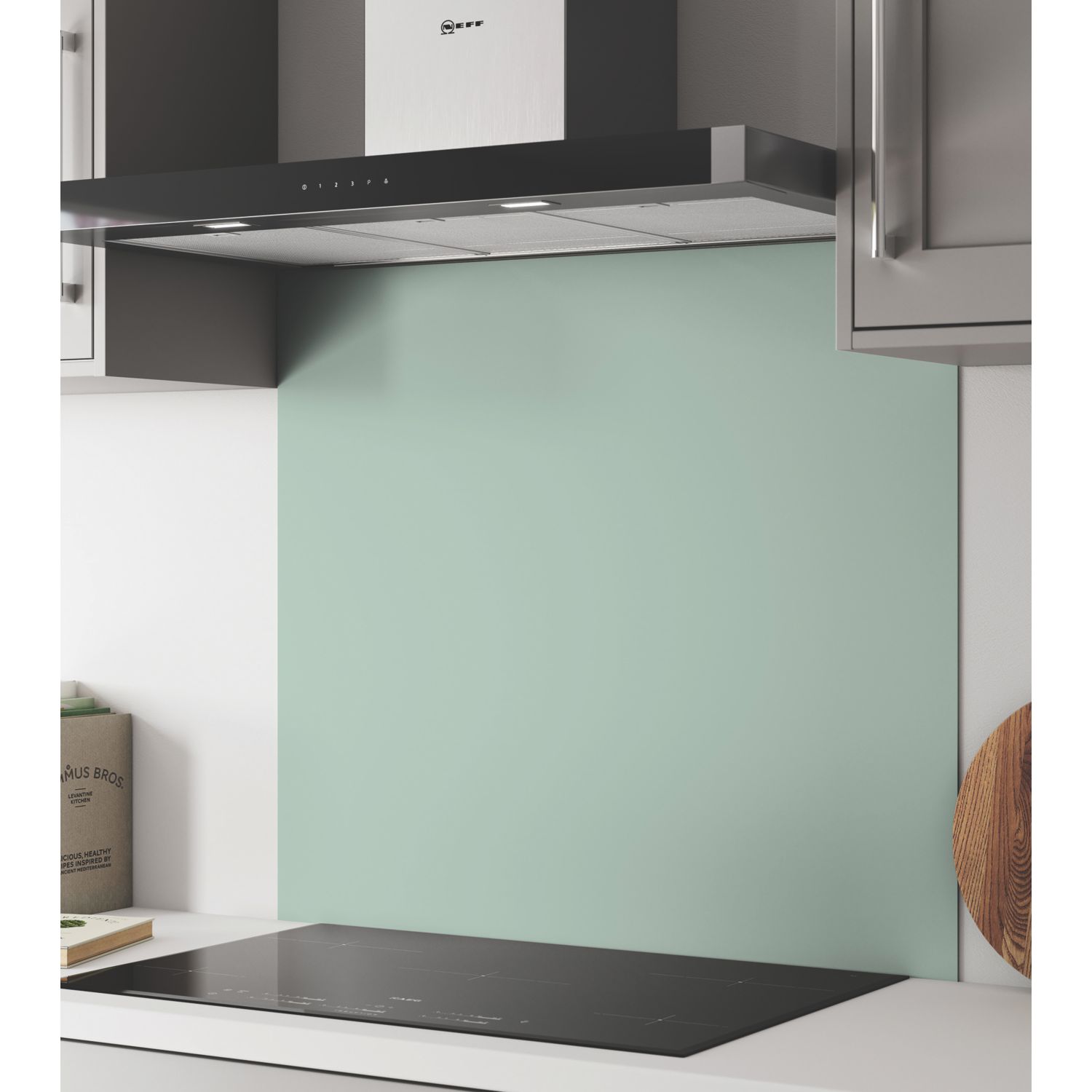 Wilsonart Terra Grey/Seabreeze Green Wide Hob Splashback 900mm x 800mm x 4mm (455JL)