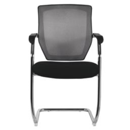 Nautilus Designs Nexus Medium Back Cantilever/Visitor Chair Black