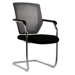 Nautilus Designs Nexus Medium Back Cantilever/Visitor Chair Black