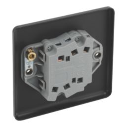 LAP  20A 16AX 2-Gang 2-Way Switch  Matt Black with Black Inserts