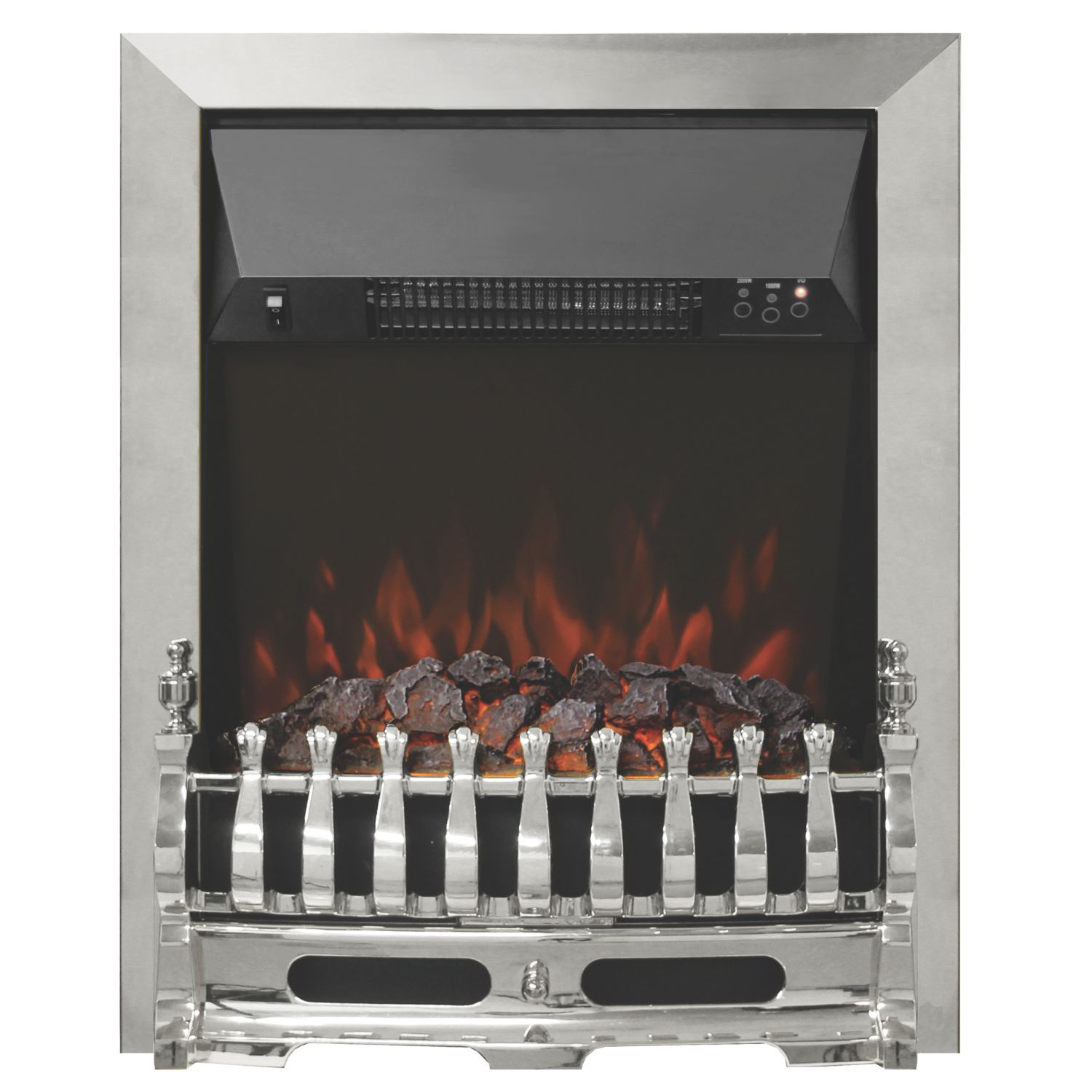 Be Modern Matlock 48inch Electric Fireplace Oak Veneer 1210mm x 330mm x 1080mm (455TT)