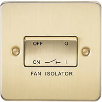 Knightsbridge FP1100BB 10AX 1-Gang TP Fan Isolator Switch Brushed Brass