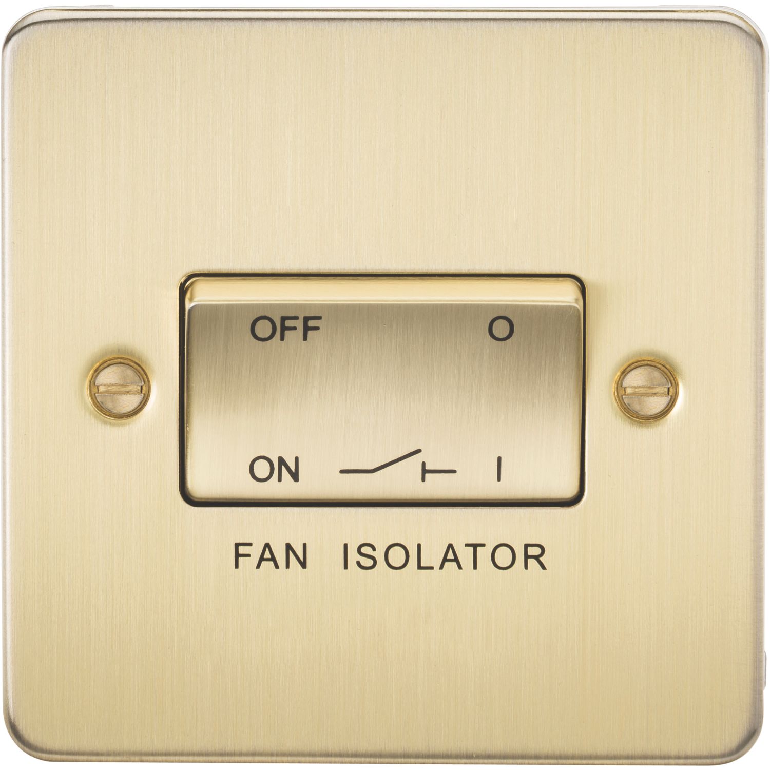 Knightsbridge 10AX 1-Gang TP Fan Isolator Switch Brushed Brass (455VF)