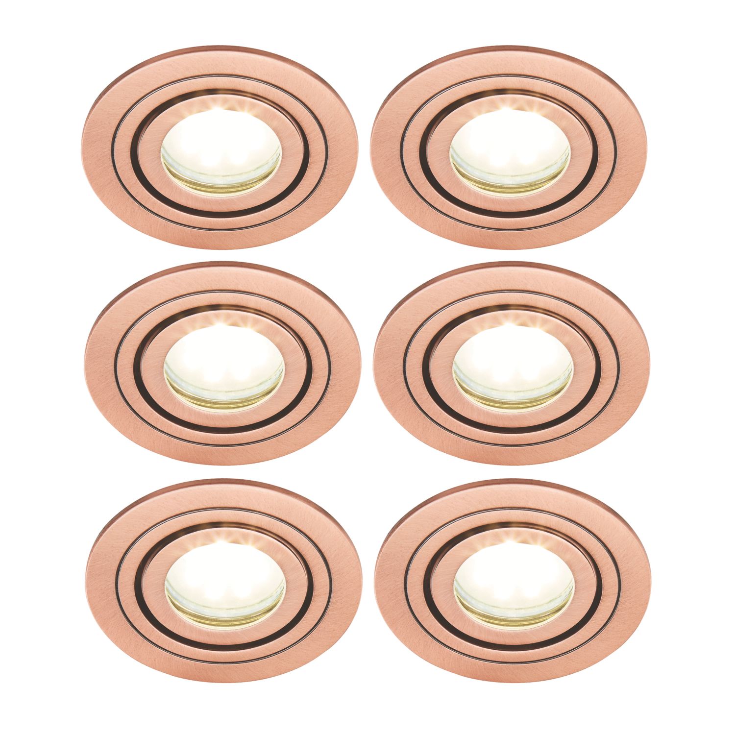 Spa Cali Adjustable Downlights Copper 6 Pack (455VH)