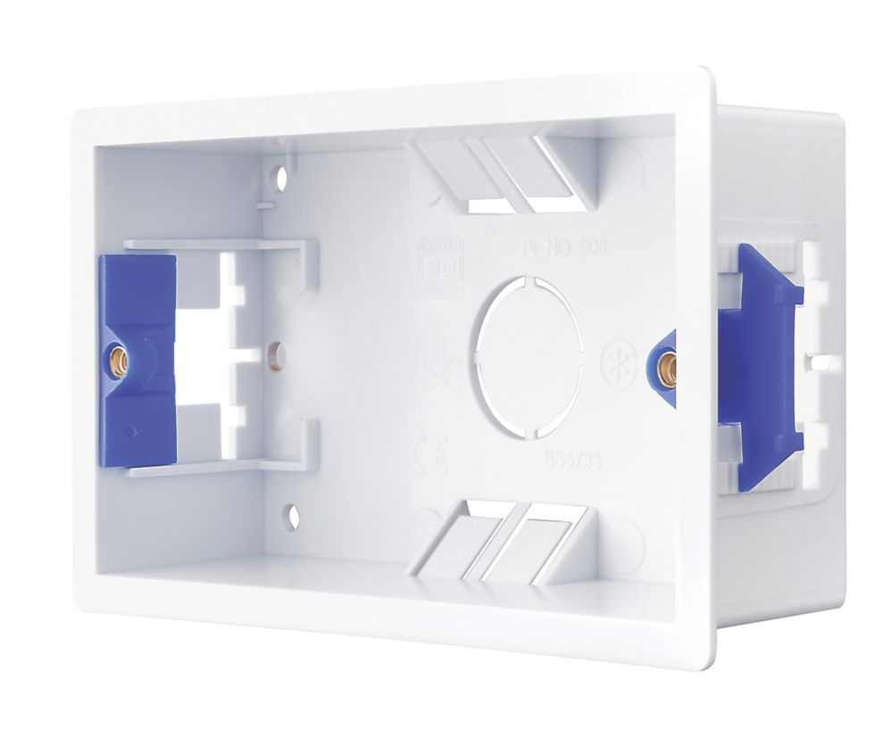 British General 2-Gang Dry Lining Boxes 35mm 10 Pack - Screwfix