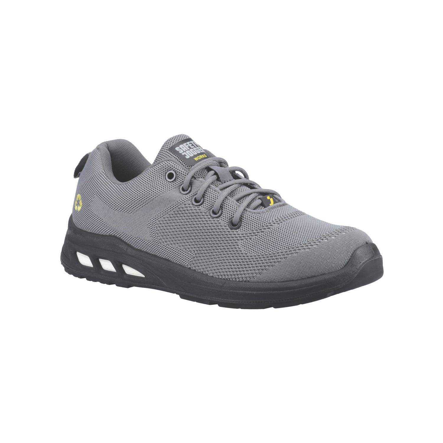 Safety Jogger Ecofitz S1P Size 10.5 Grey Steel Toe Cap Safety Trainers (455XG)