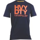 CAT Heavy Duty Short Sleeve Tee Shirt Black Small 36" Chest