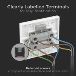 British General 900 Series 45A 1-Gang DP Cooker Switch White