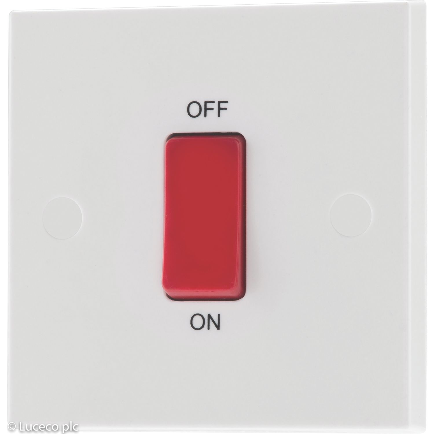British General 900 Series 45A 1-Gang DP Cooker Switch White (45659)