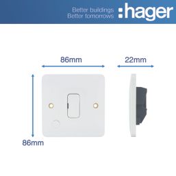 Hager Sollysta WMSU83FO 13A Unswitched Fused Spur & Flex Outlet  White