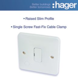 Hager Sollysta WMSU83FO 13A Unswitched Fused Spur & Flex Outlet  White