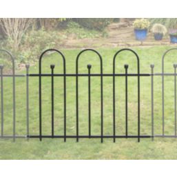 Apollo Appleton Easy Fit  Ball Top Metal Garden Fence Panel 1.21m x 0.92m 3 Pack